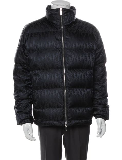 dior oblique print down puffer jacket|Dior jacquard black jacket.